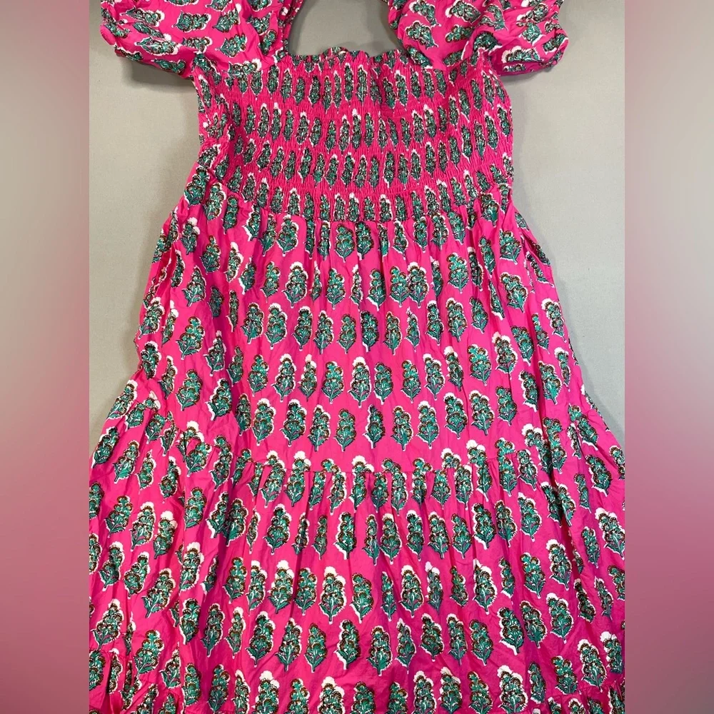 Boden Smocked Bodice Maxi Dress, Artisan Bloom Floral Pattern - Womens 20-22R - Picture 5 of 16